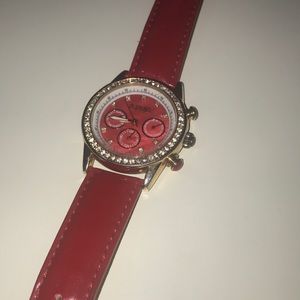 Red and Gold August Steiner Watch